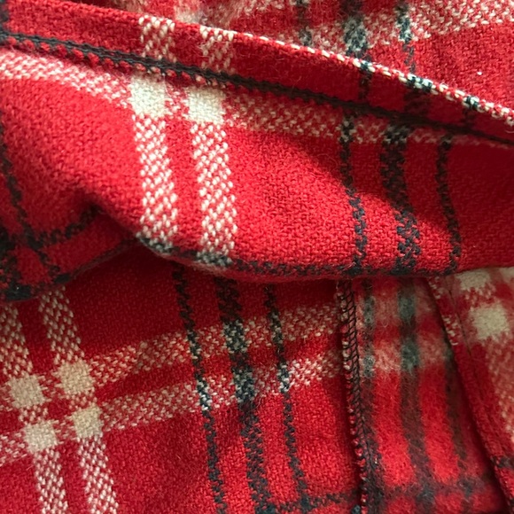 Vintage Wool Buffalo Check Red Black Plaid Men's Button Front Jacket - Picture 9 of 9